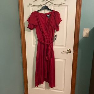DKNY Midi Shimmery Wrap Dress - Size 4